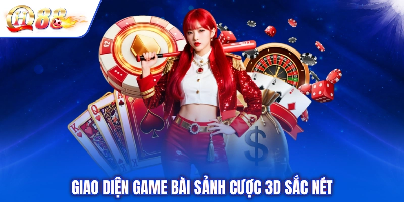 Giao diện game bài sảnh cược 3D sắc nét